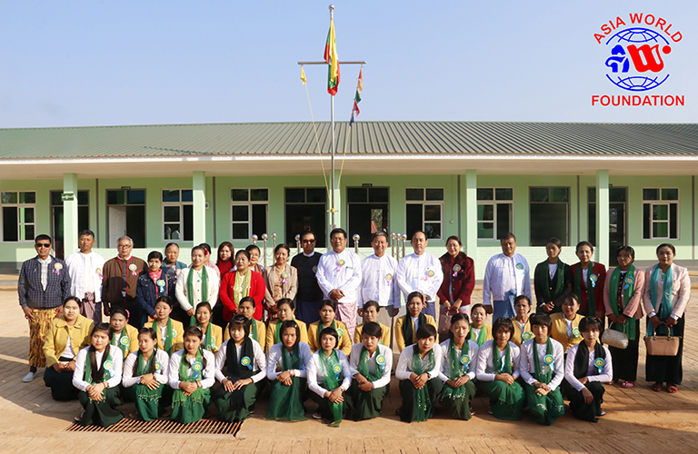 Asia World Foundation’s Donation of a Basic Education High School Building In Thayat Kone -1 Village, Naung Cho Township, Northern Shan State